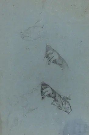 Allan Ramsay, Hand Studies (verso), NGA 76124 — Allan Ramsay