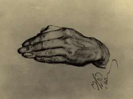 Ivan IV's hand by I. Repin (1904, Atheneum) — Repin