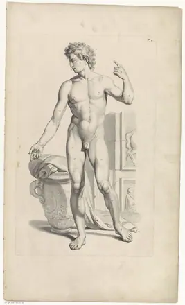 Studie van het mannelijk naakt, RP-P-OB-70.619 — Unknown artist